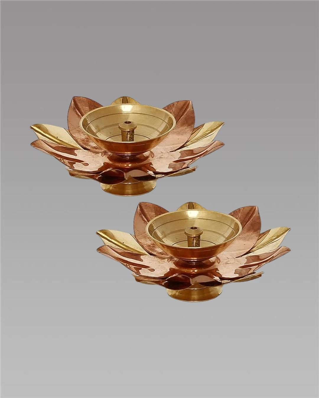 Floral Shape Metal Diya